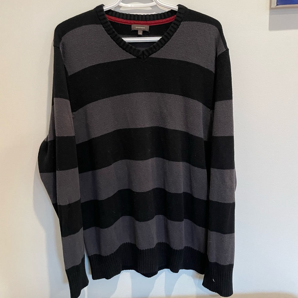 Striped v-neck sweater